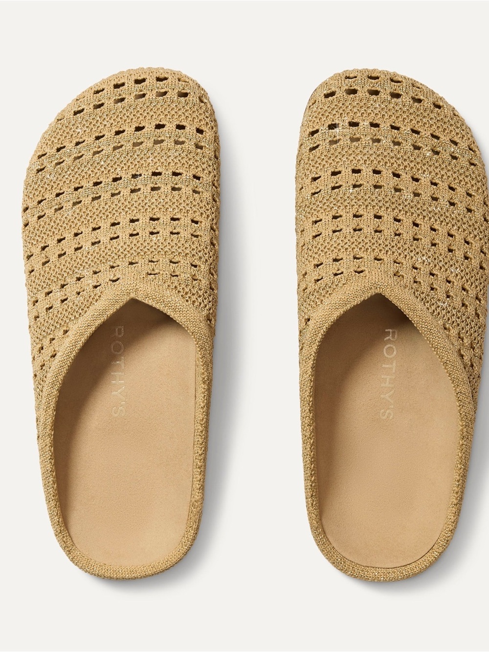 Rothy's Crochet Knit Mule in Tan